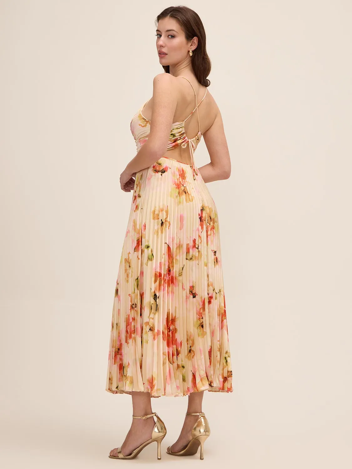 Floral Satin Midi Dress sold by Suzy Shier product image thumbnail 5