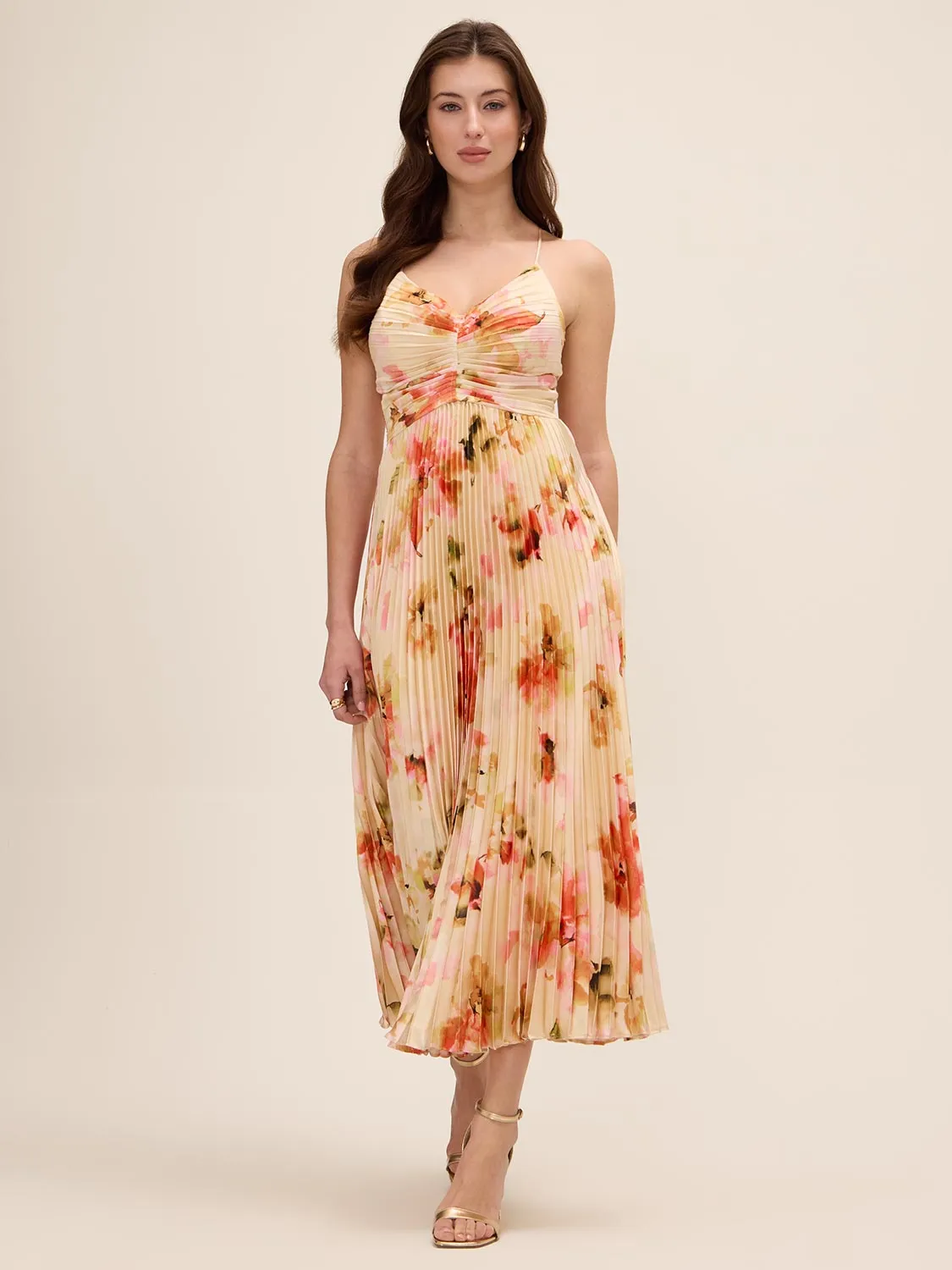 Floral Satin Midi Dress sold by Suzy Shier product image thumbnail 2