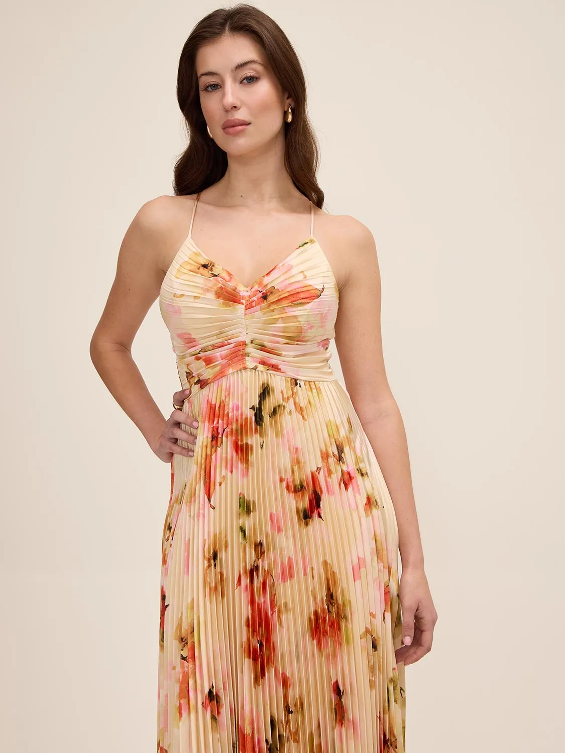 Floral Satin Midi Dress sold by Suzy Shier product image thumbnail 4