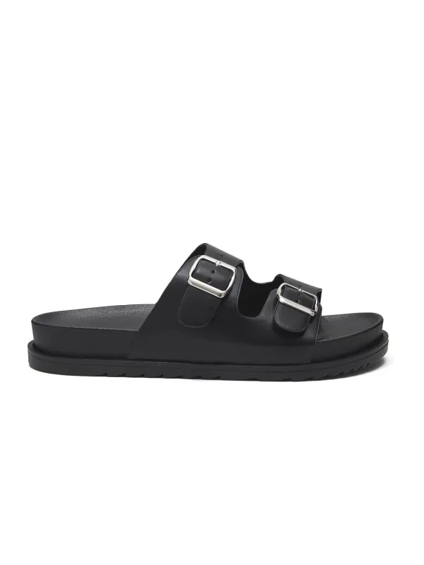 Faux Leather Slide Sandals made by Suzy Shier