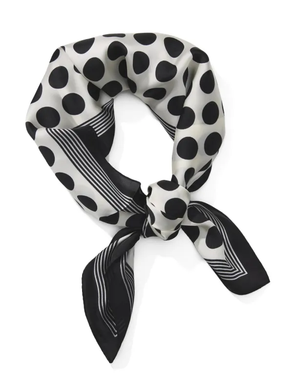 Polka Dot Silk-Like Scarf made by Suzy Shier