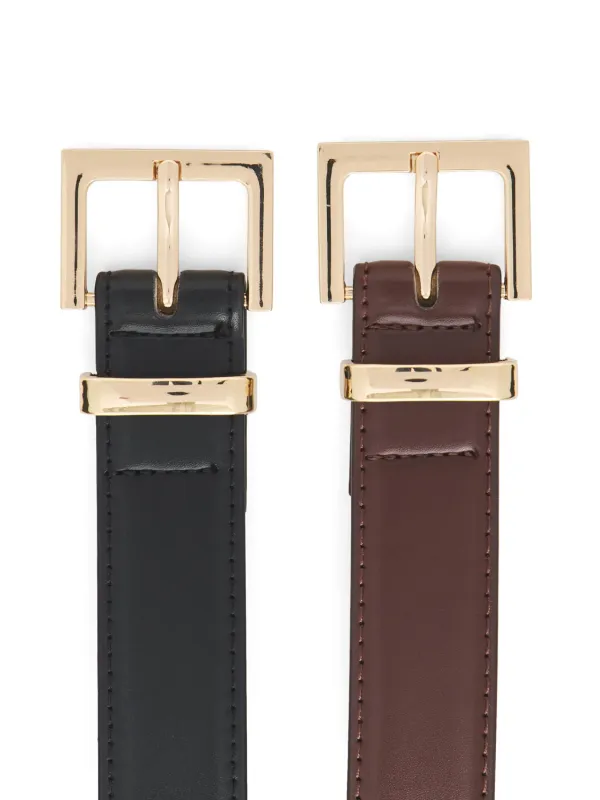2-Pack Faux Leather Belt Set made by Suzy Shier
