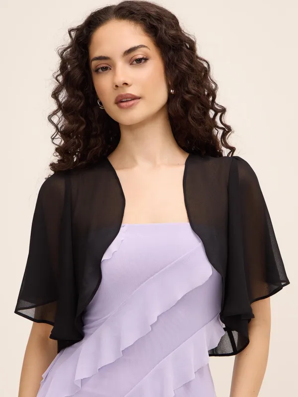 Flutter Sleeve Chiffon Bolero made by Suzy Shier