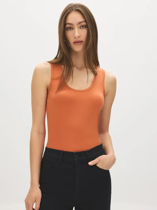 Organic Cotton Scoop Neck Tank Top made by Suzy Shier