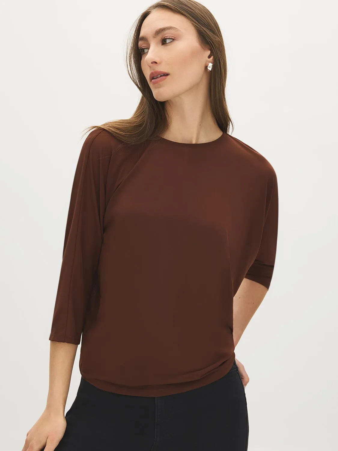Dolman Sleeve Mesh Top sold by Suzy Shier product image thumbnail 4