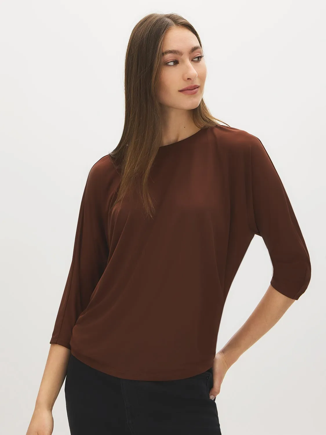 Dolman Sleeve Mesh Top sold by Suzy Shier product image thumbnail 2