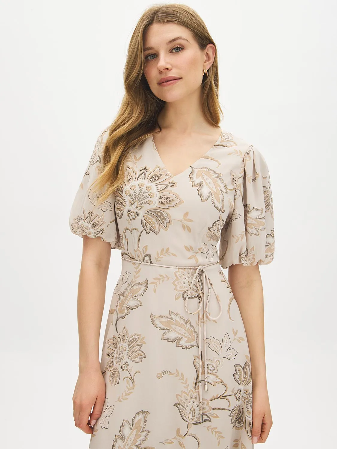 Floral Chiffon Midi Dress sold by Suzy Shier product image thumbnail 3