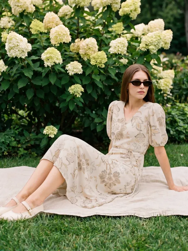 Floral Chiffon Midi Dress made by Suzy Shier