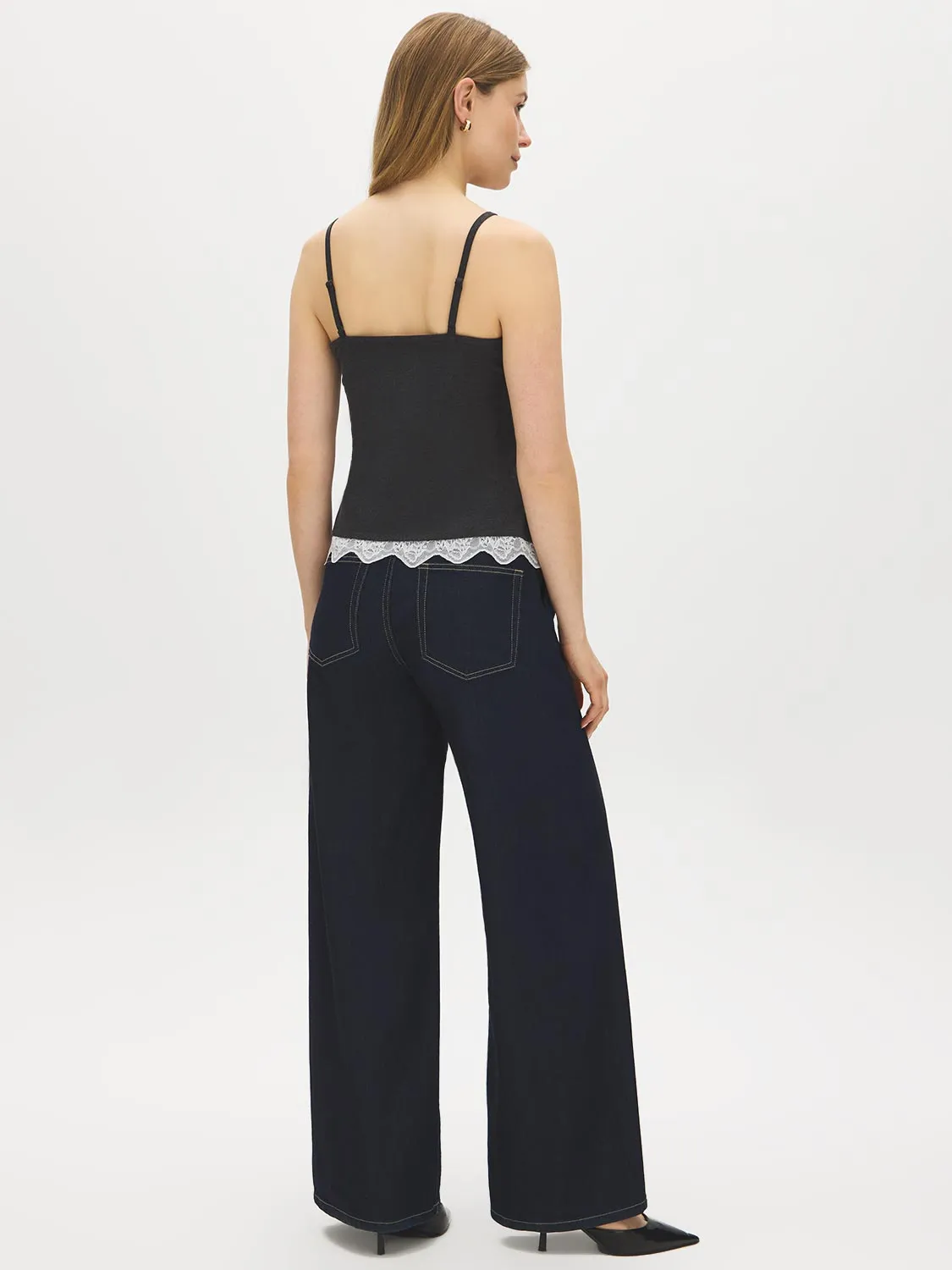 Spaghetti Strap Lace Hem Top sold by Suzy Shier product image thumbnail 3