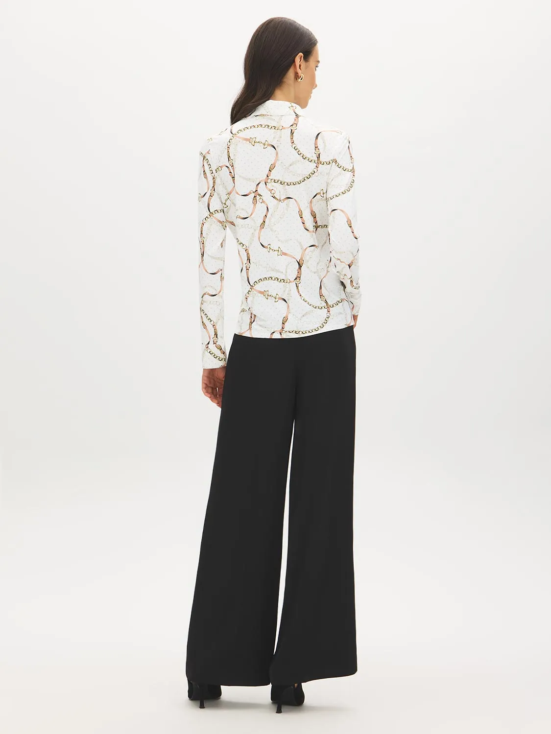 Chain Print Button-Up Blouse sold by Suzy Shier product image thumbnail 4