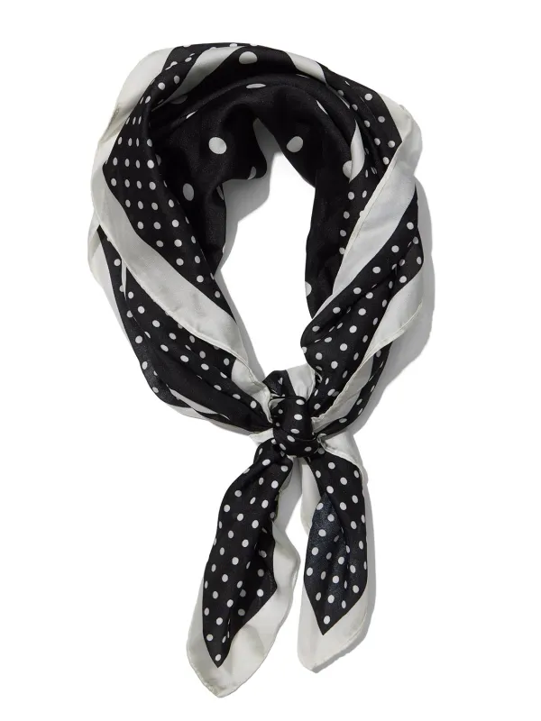 Polka Dot Silk-Like Scarf made by Suzy Shier