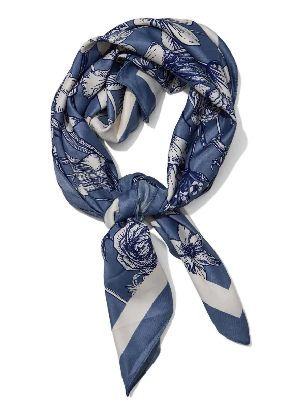 Printed Silk-Like Scarf made by Suzy Shier