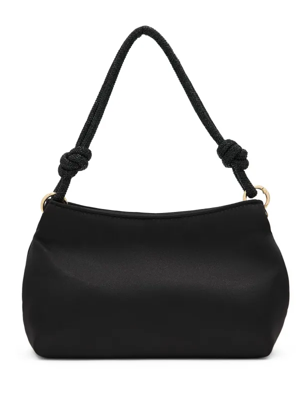Satin-Like Bag with Jeweled Handle made by Suzy Shier