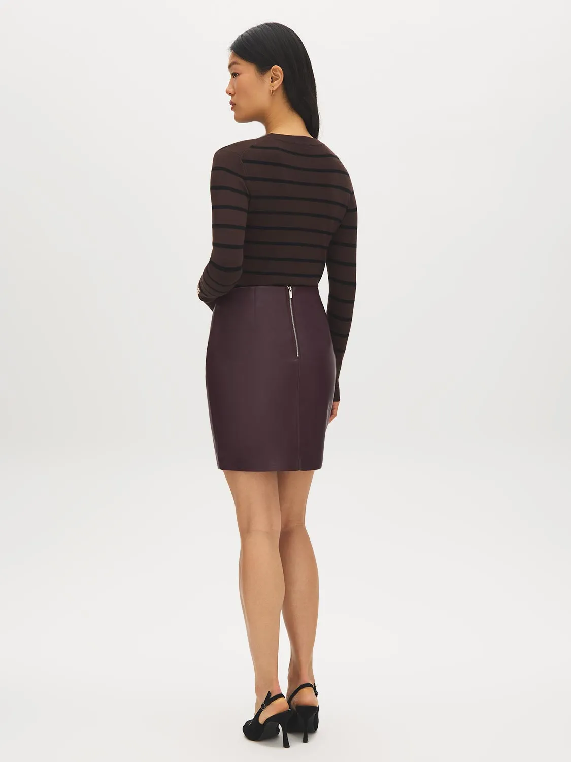 Faux Leather Mini Skirt sold by Suzy Shier product image thumbnail 4