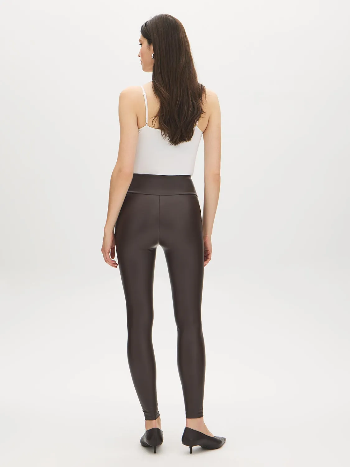 Faux Leather Wide Waistband Legging sold by Suzy Shier product image thumbnail 4