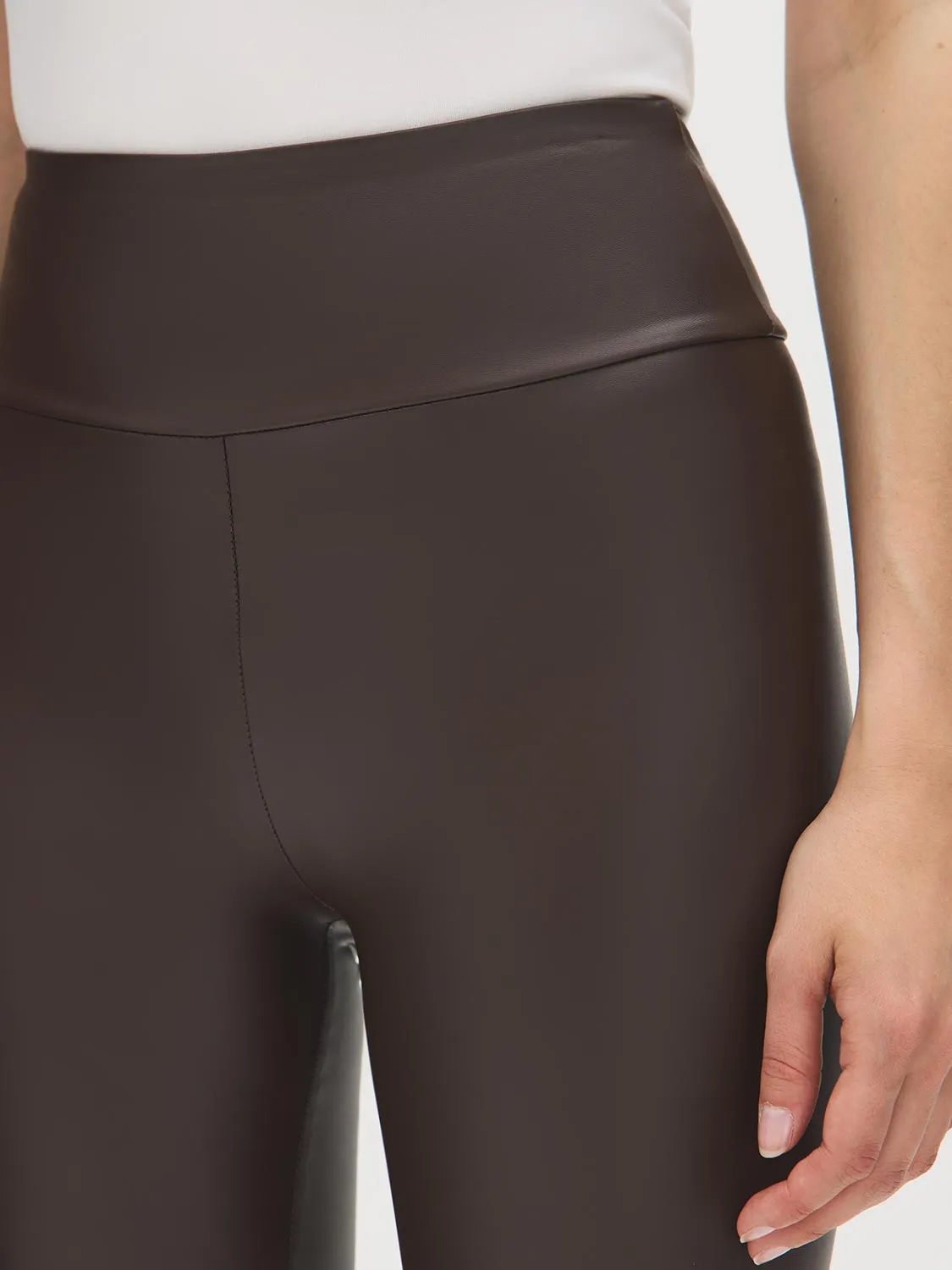 Faux Leather Wide Waistband Legging sold by Suzy Shier product image thumbnail 2