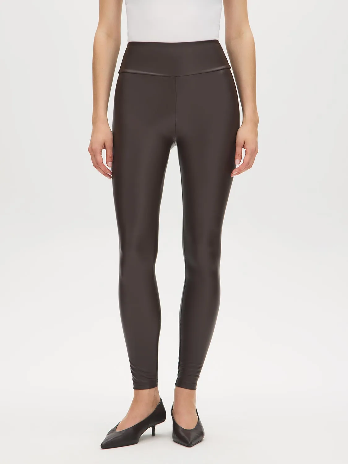 Faux Leather Wide Waistband Legging sold by Suzy Shier product image thumbnail 3