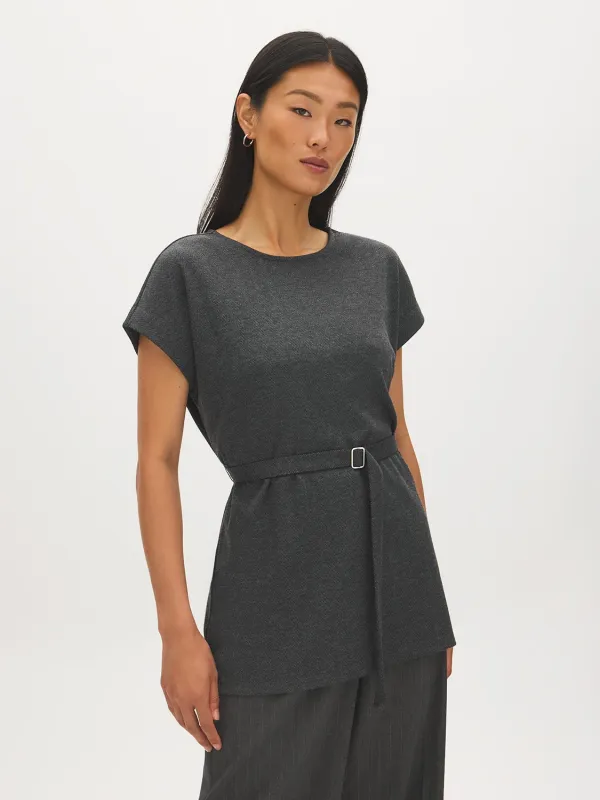 Dolman Sleeve Jacquard Tunic Top made by Suzy Shier