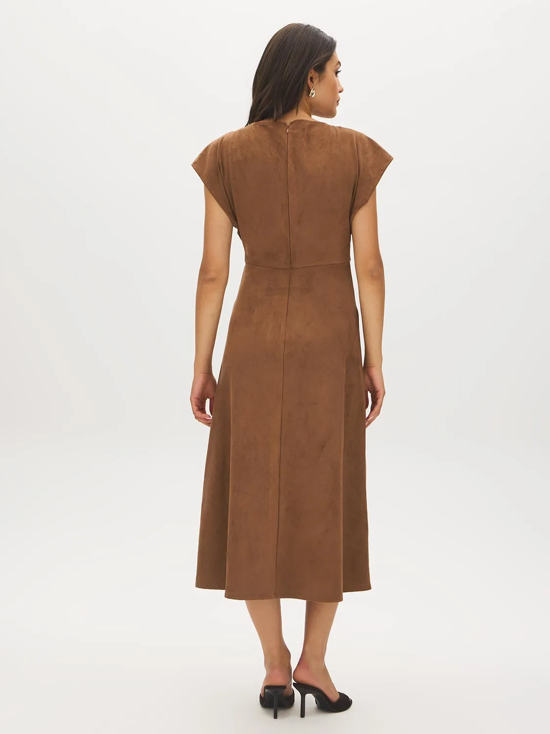 Faux Suede Midi Dress sold by Suzy Shier product image thumbnail 2