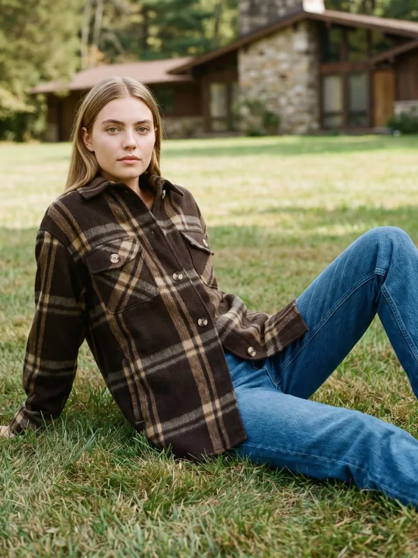 Plaid Shacket made by Suzy Shier