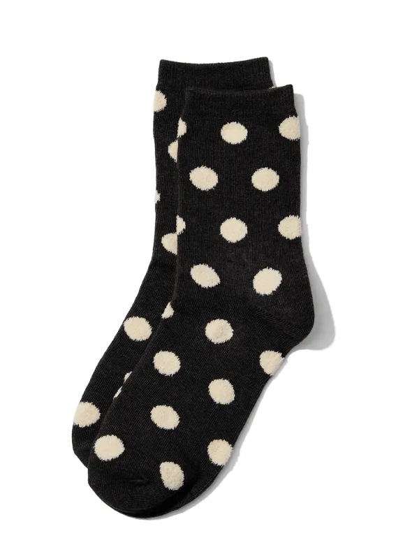 Fuzzy Polka Dot Socks made by Suzy Shier