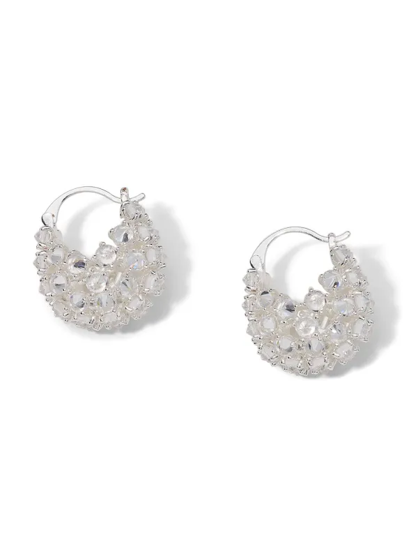 Gem Huggie Earrings made by Suzy Shier