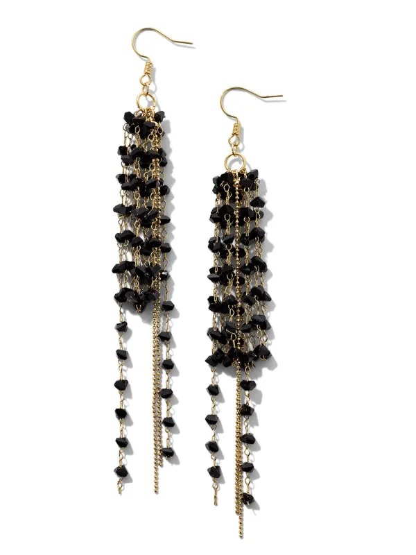 Gem Tassel Earrings made by Suzy Shier