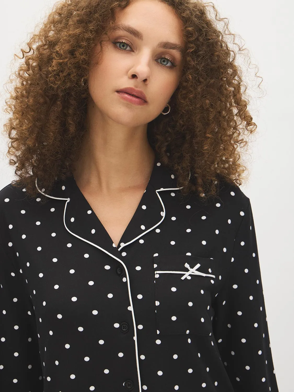 Polka Dot Pajama Set sold by Suzy Shier product image thumbnail 5
