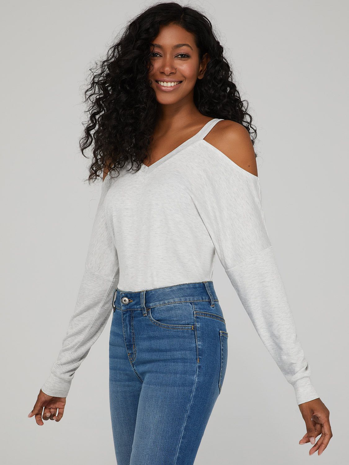 Cut Out Shoulder Top sold by Suzy Shier