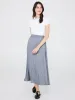 Broomstick Pleated Satin Skirt sold by Suzy Shier