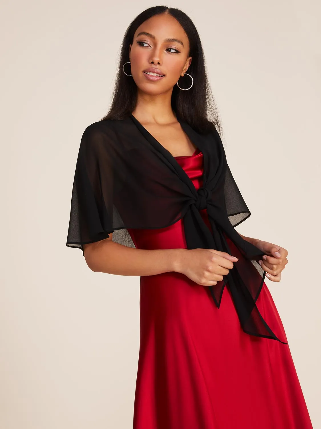 Chiffon Shawl Cover-Up sold by Suzy Shier product image thumbnail 2