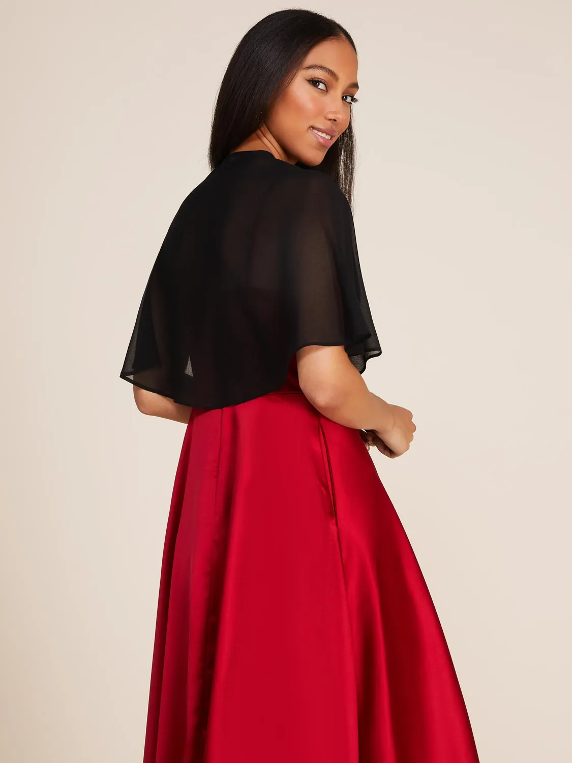 Chiffon Shawl Cover-Up sold by Suzy Shier product image thumbnail 4
