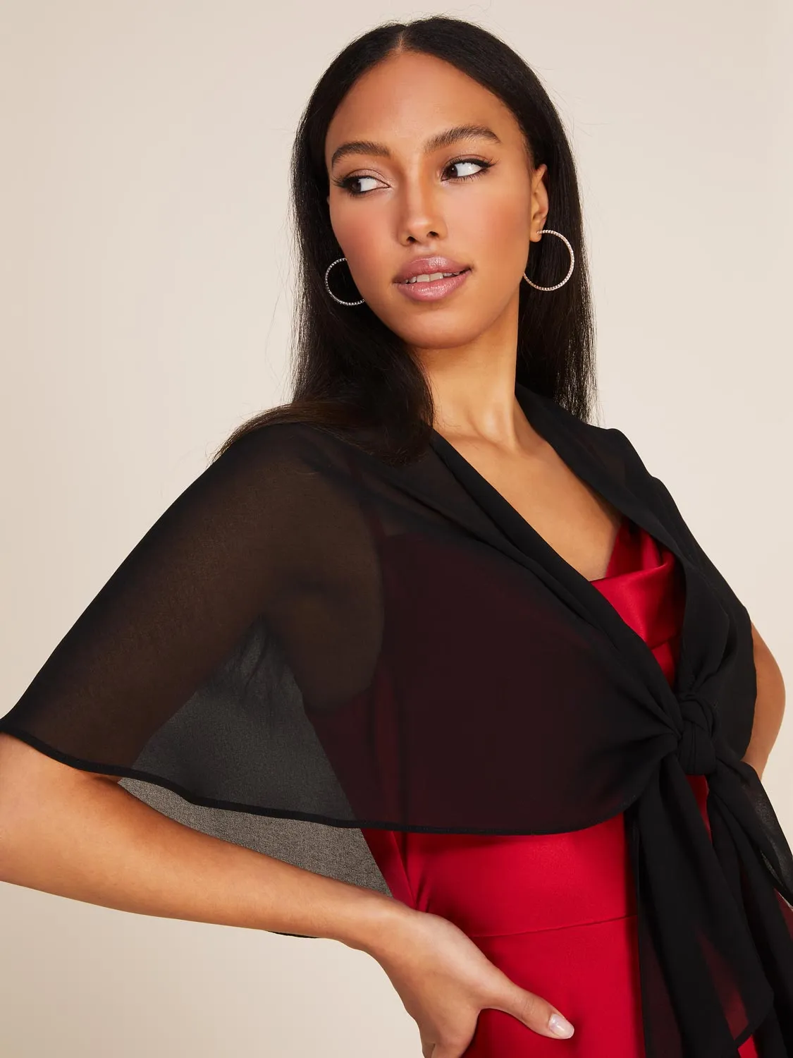 Chiffon Shawl Cover-Up sold by Suzy Shier product image thumbnail 3