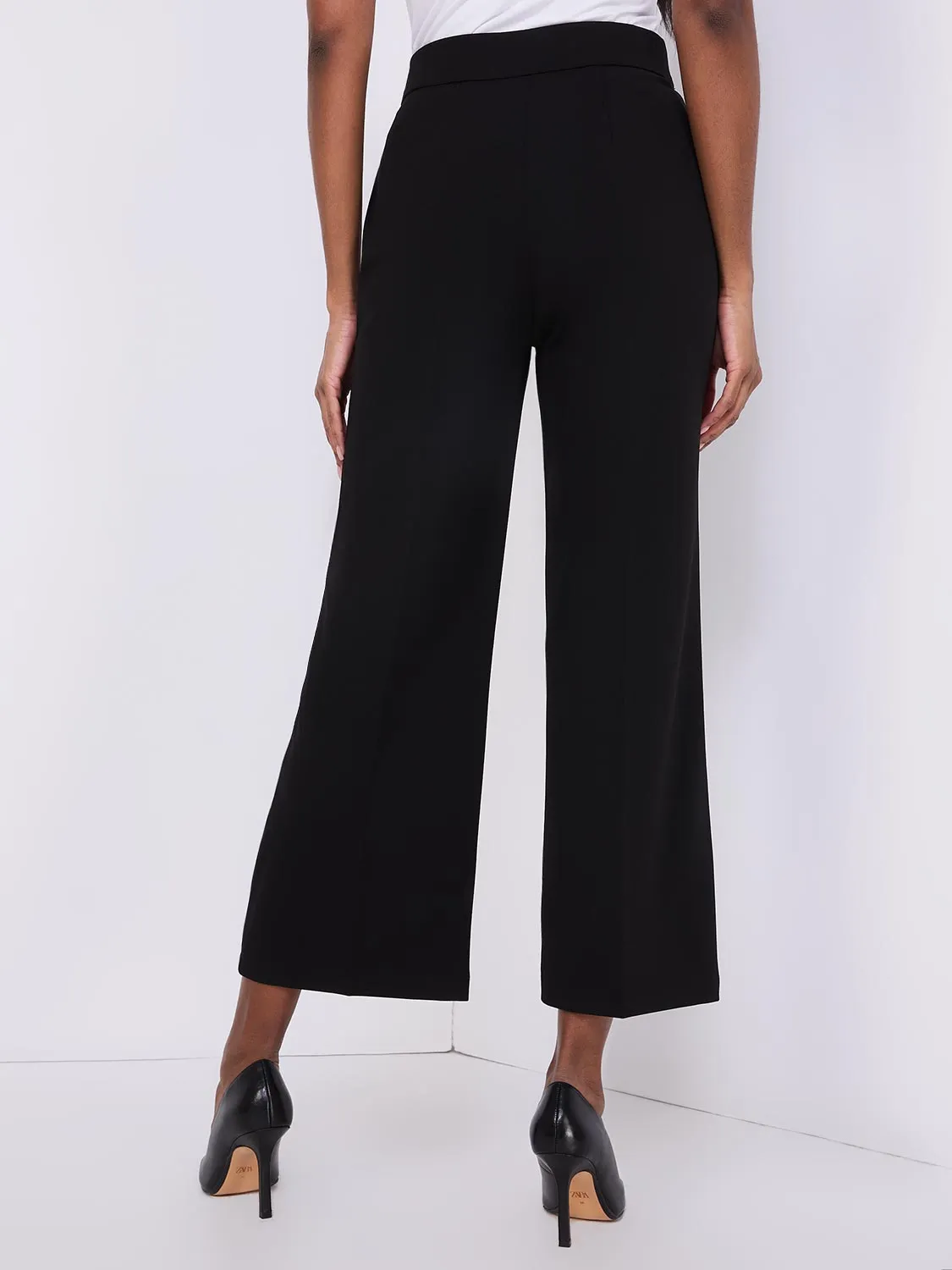 Pintuck Front High-Rise Gaucho Pants sold by Suzy Shier product image thumbnail 4