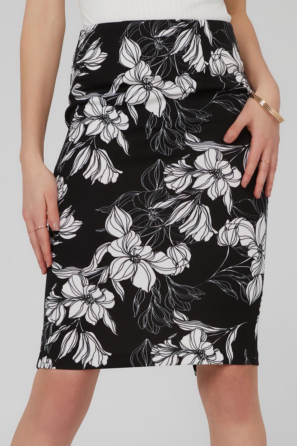 High Waisted Midi Pencil Skirt sold by Suzy Shier product image thumbnail 2