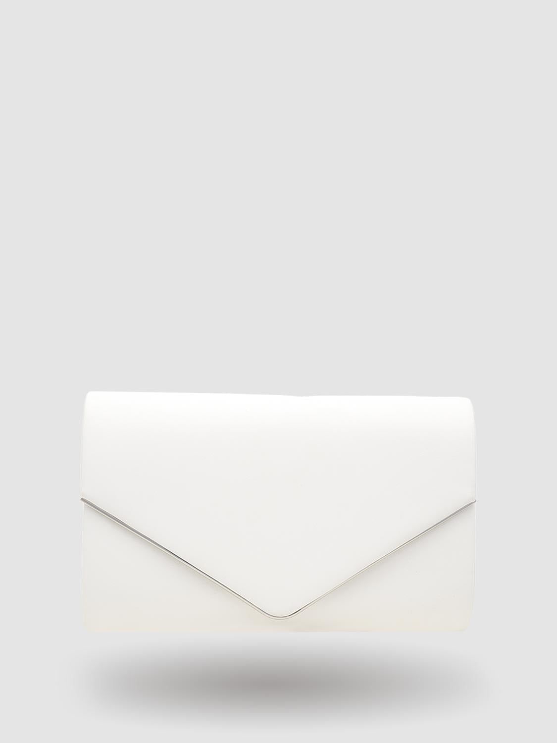 Patent Faux-Leather Flapover Clutch With Metal Trim sold by Suzy Shier product image thumbnail 2