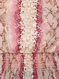 Smocked Printed Chiffon Top sold by Suzy Shier