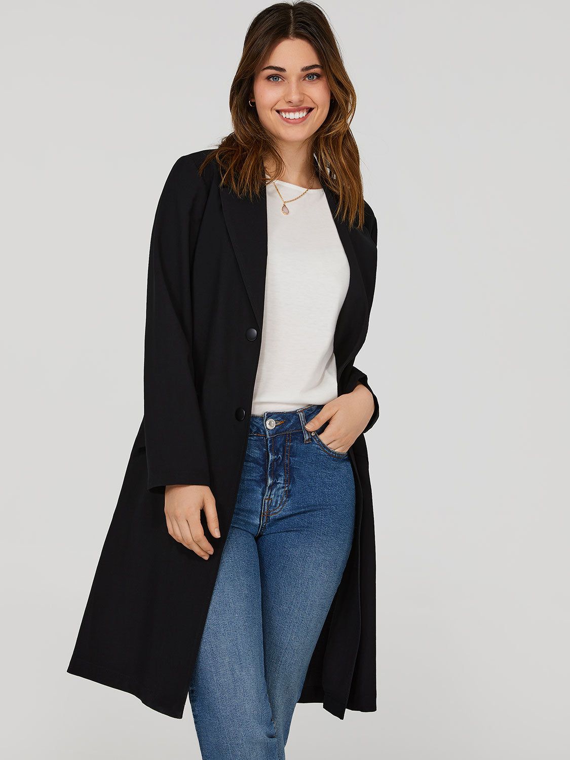 Flap Pocket Relaxed Car Coat sold by Suzy Shier product image thumbnail 6