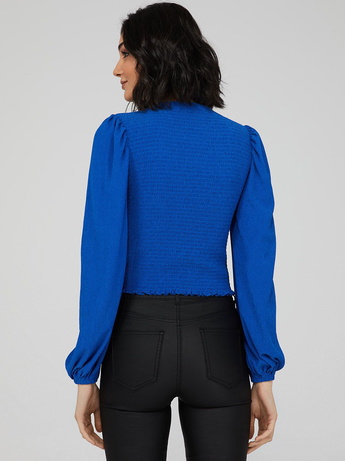 Smocked Voluminous Sleeve Top sold by Suzy Shier product image thumbnail 4