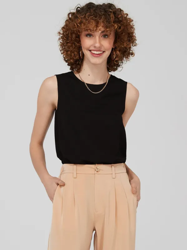 Sleeveless Crepe Chiffon Top sold by Suzy Shier