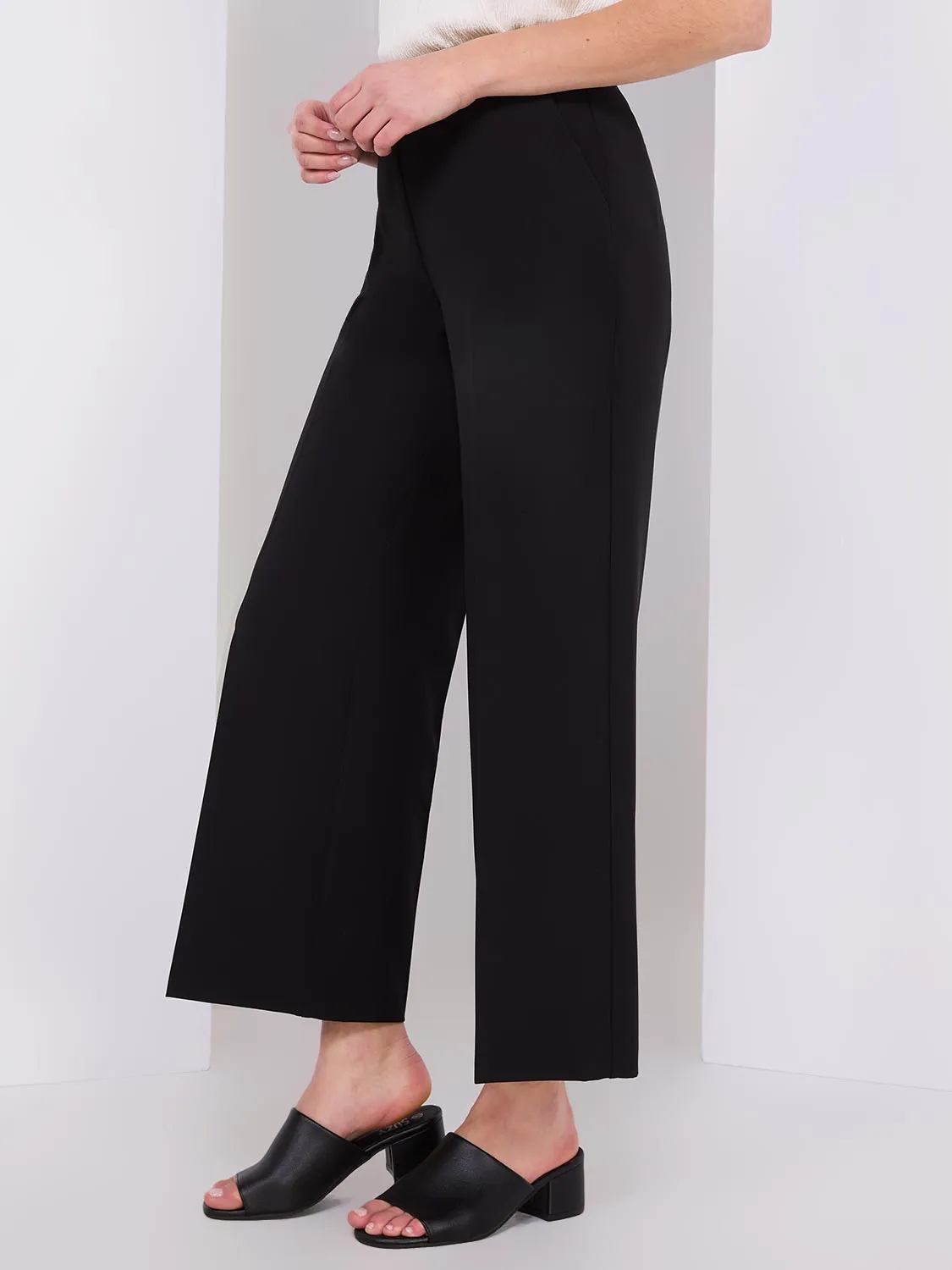 Cropped Wide-Leg Pants With Gold Hardware sold by Suzy Shier product image thumbnail 5