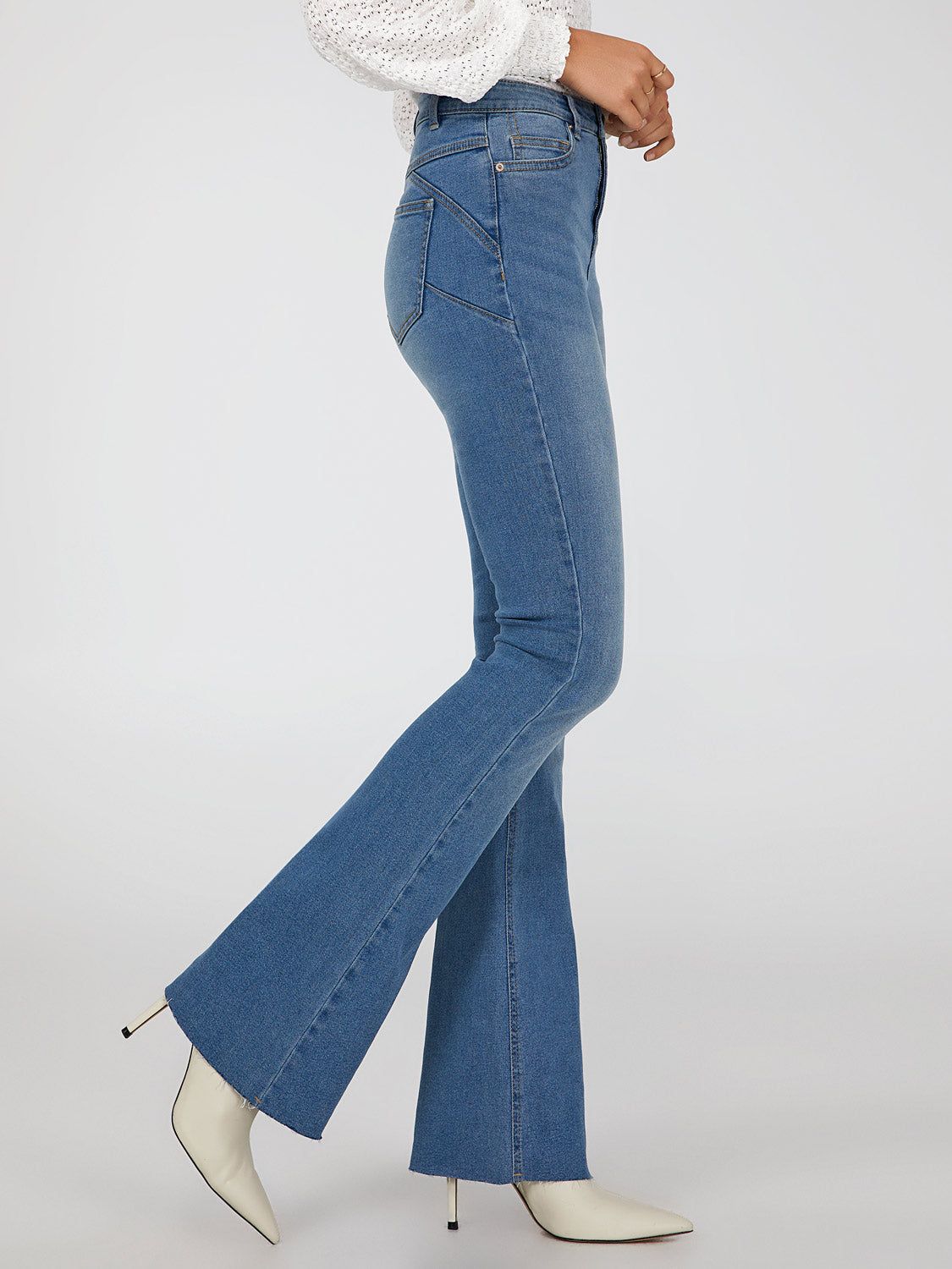 High Waisted Flare Leg Jeans sold by Suzy Shier product image thumbnail 3