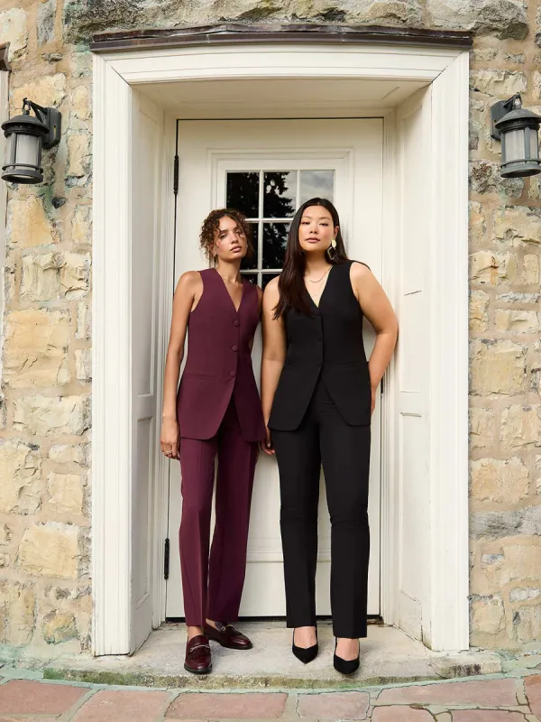 Mid-Rise Pleated Pants sold by Suzy Shier