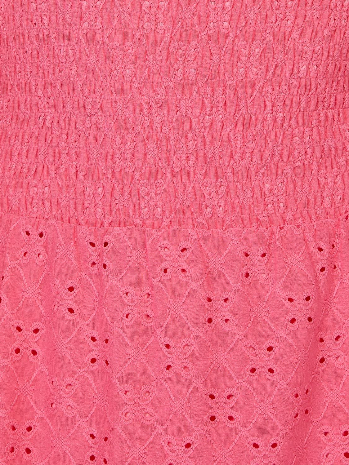 Smocked Eyelet Mini Dress With Puff Sleeves sold by Suzy Shier product image thumbnail 6