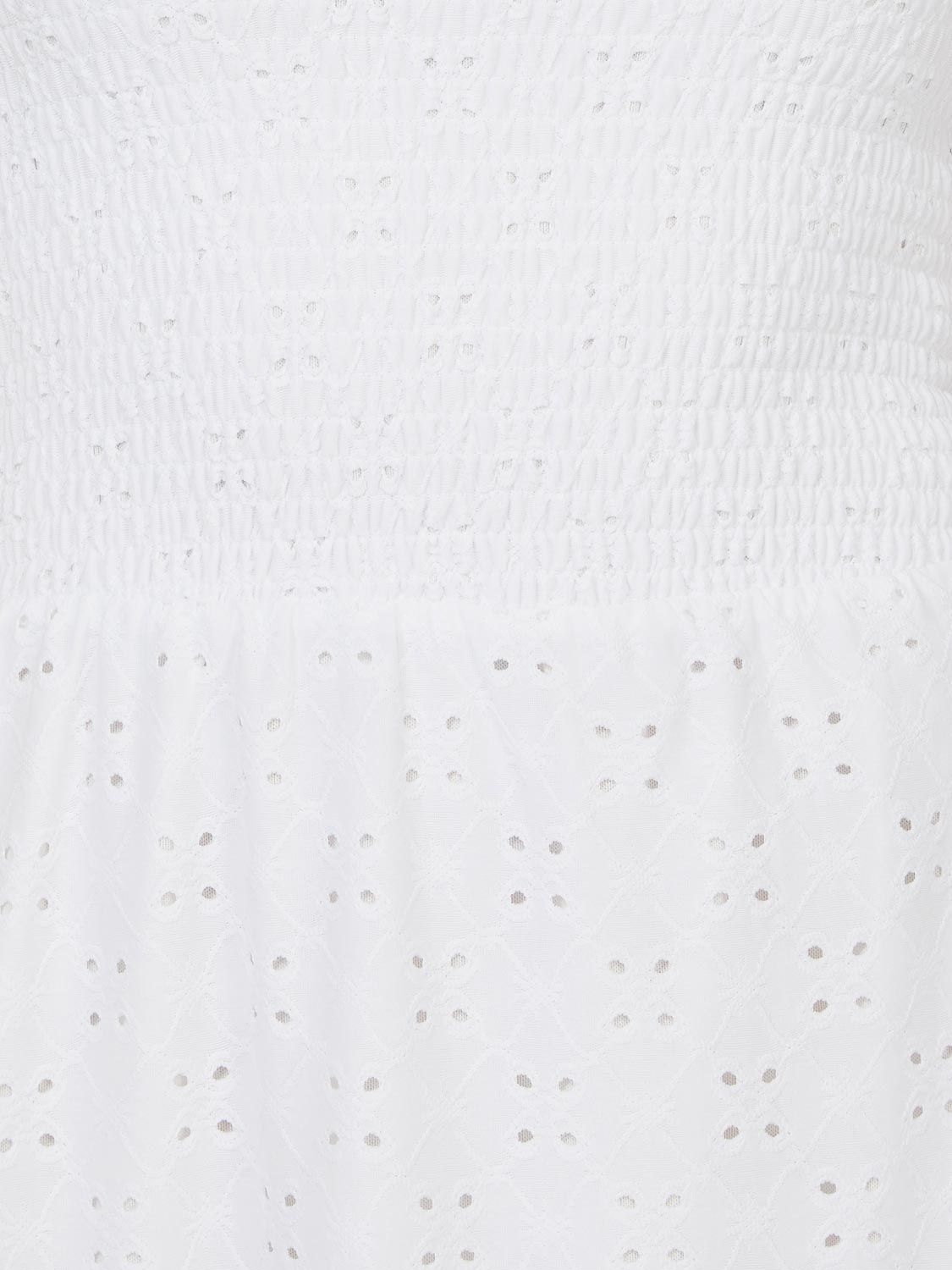 Smocked Eyelet Mini Dress With Puff Sleeves sold by Suzy Shier product image thumbnail 18