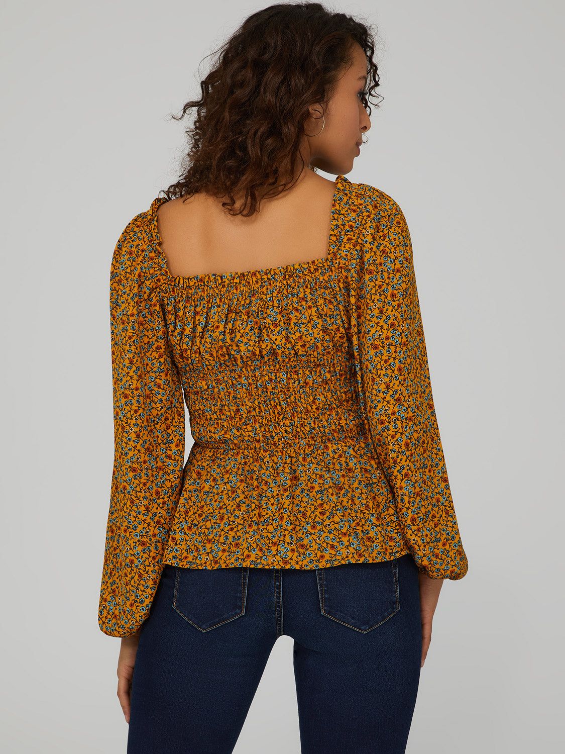 Puff Sleeve Peasant Top sold by Suzy Shier product image thumbnail 5