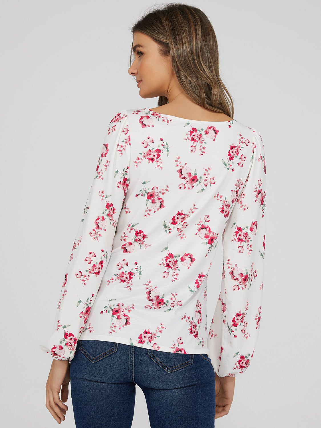 Floral Print Boat Neck Top sold by Suzy Shier product image thumbnail 4