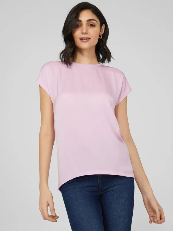 Satin Dolman Sleeve Top sold by Suzy Shier