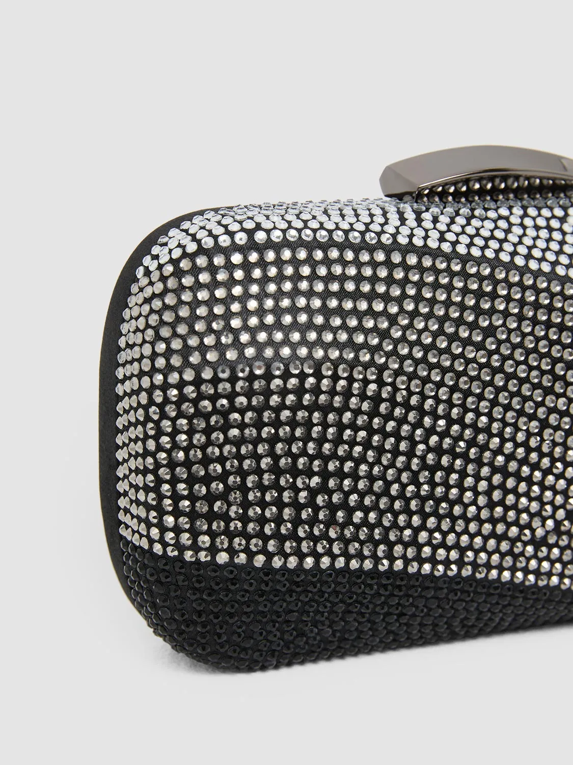 Rhinestone Minaudiere With Jewelled Top Closure sold by Suzy Shier product image thumbnail 2