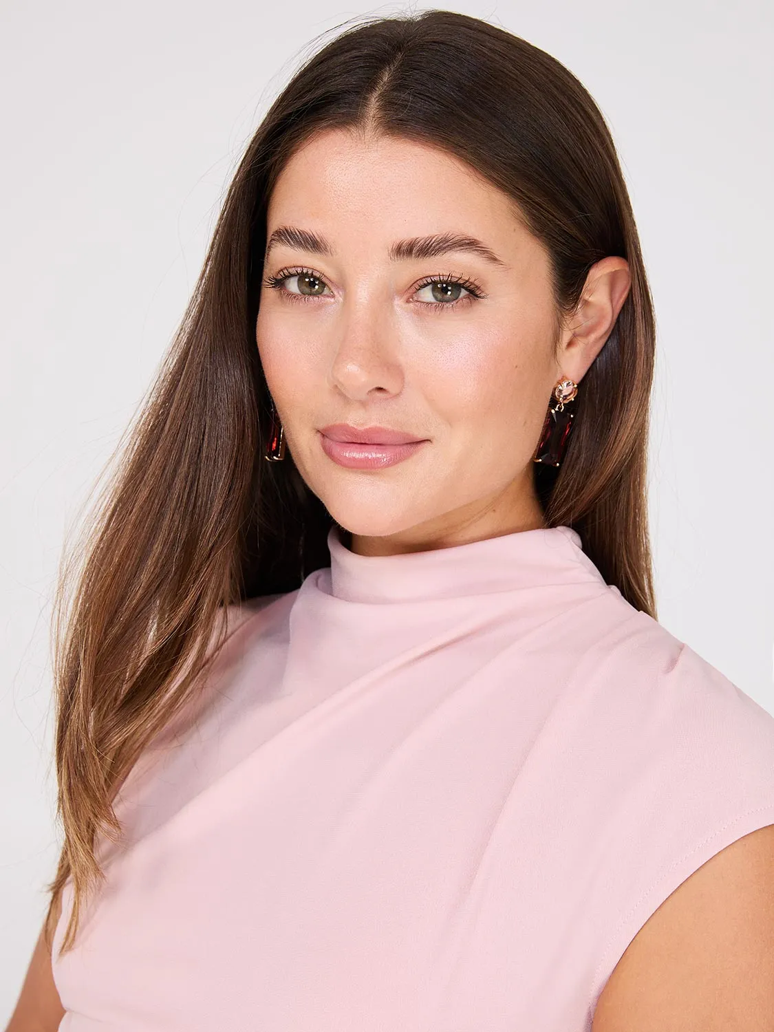 Extended Sleeve Funnel Neck Top sold by Suzy Shier product image thumbnail 2